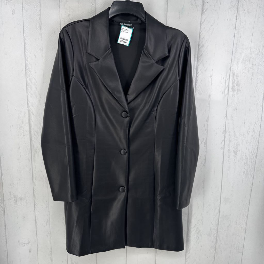 L faux leather jacket