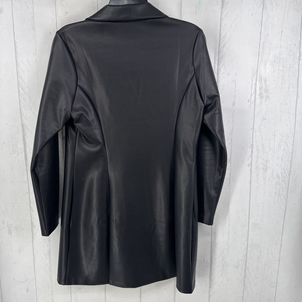 L faux leather jacket