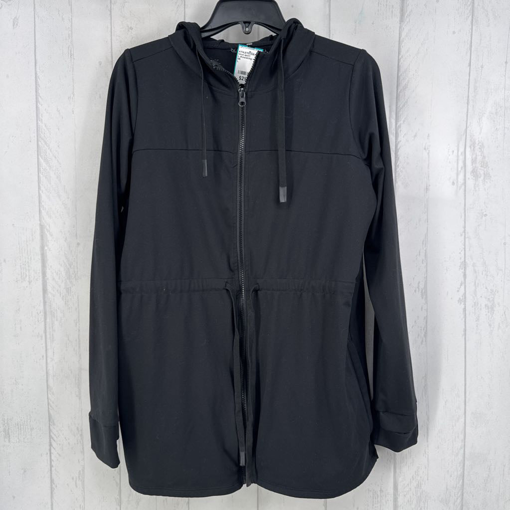 L drawstring waist hooded jacket