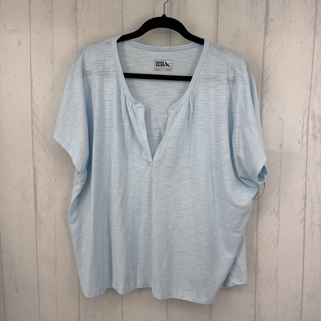 XL split neck s/s tee
