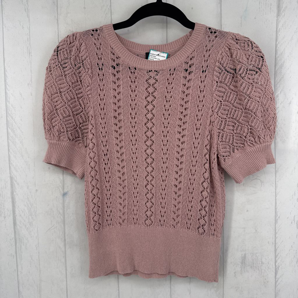 S crochet s/s sweater