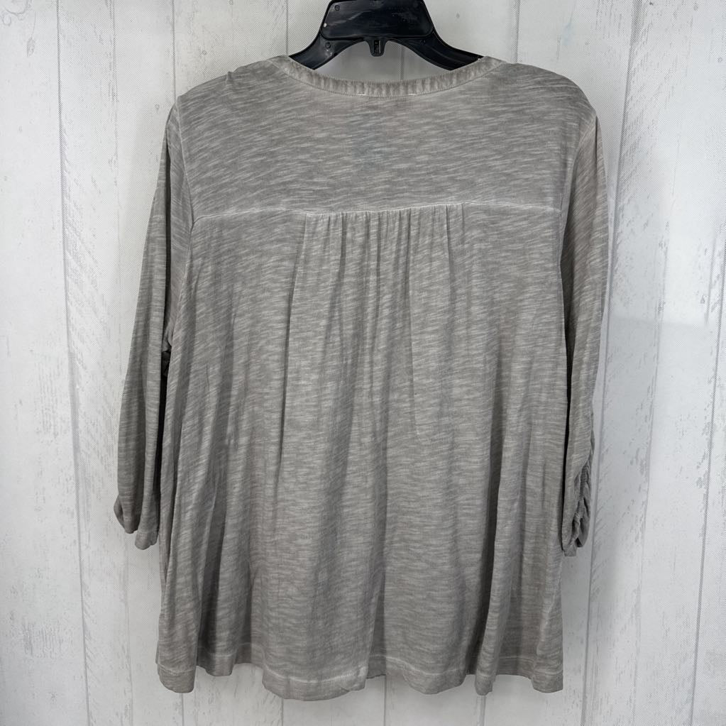 XL l/s embroidered top
