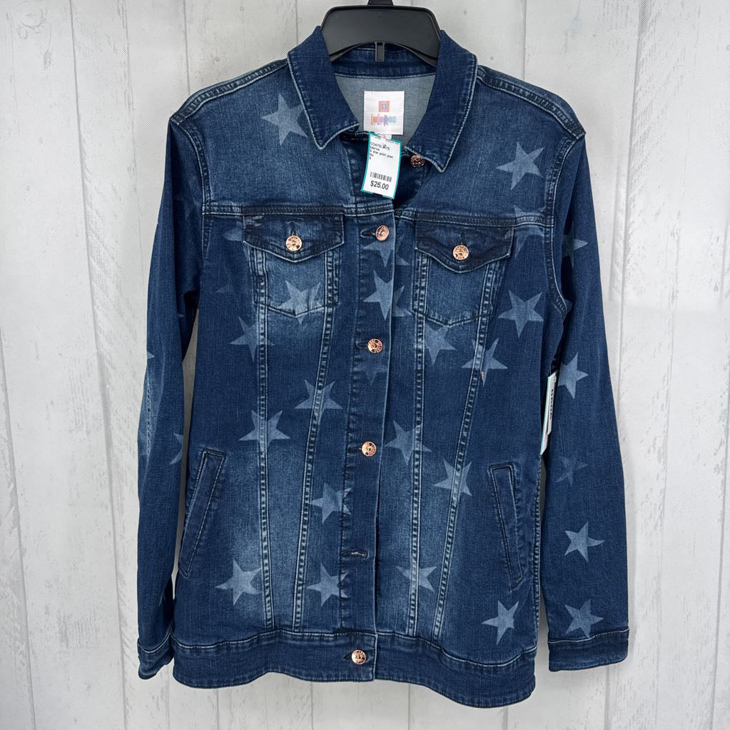 S star print jean jacket