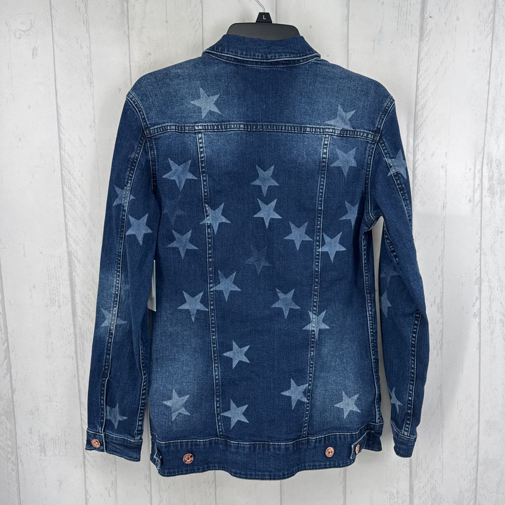 S star print jean jacket