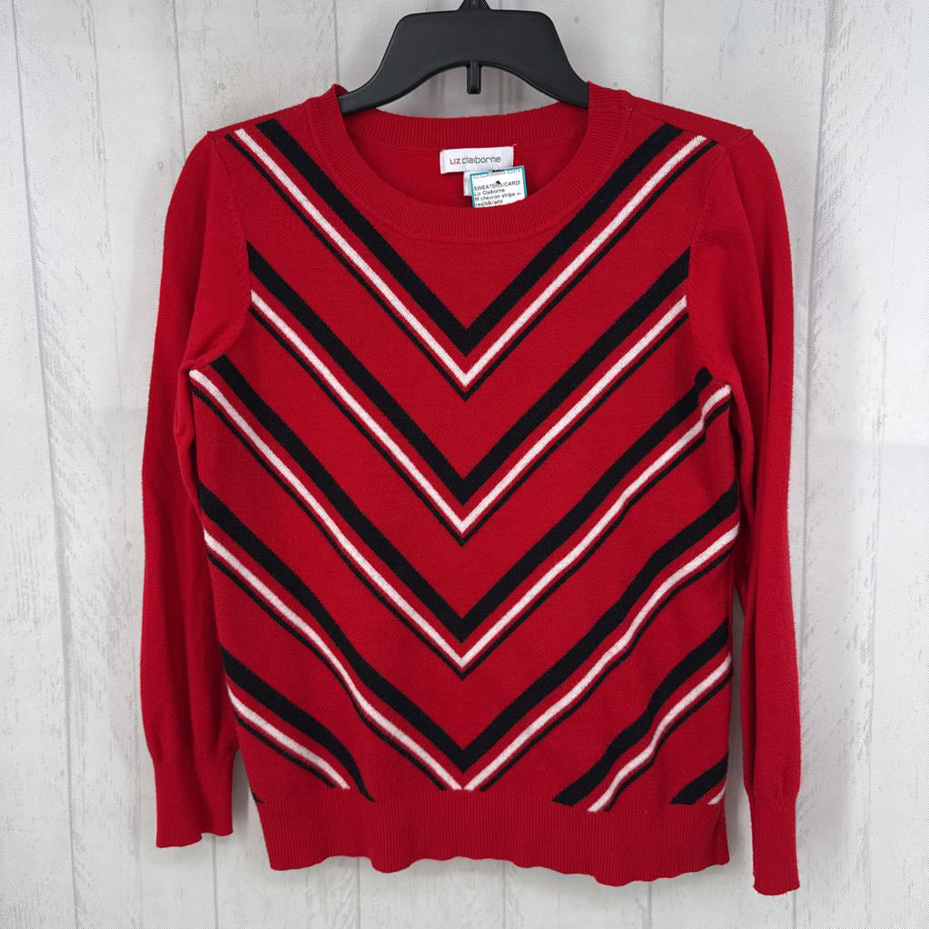 M chevron stripe v-neck sweater