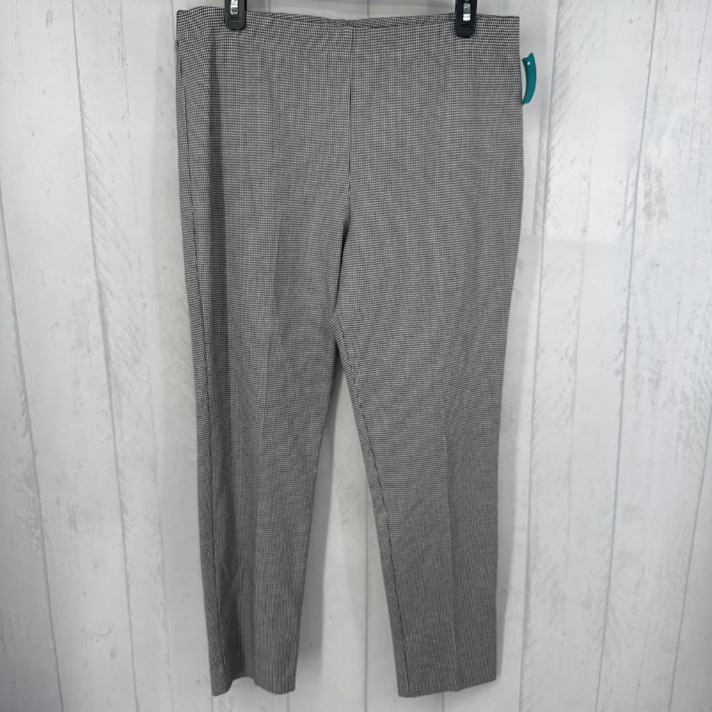 L houndstooth print pull-on pant
