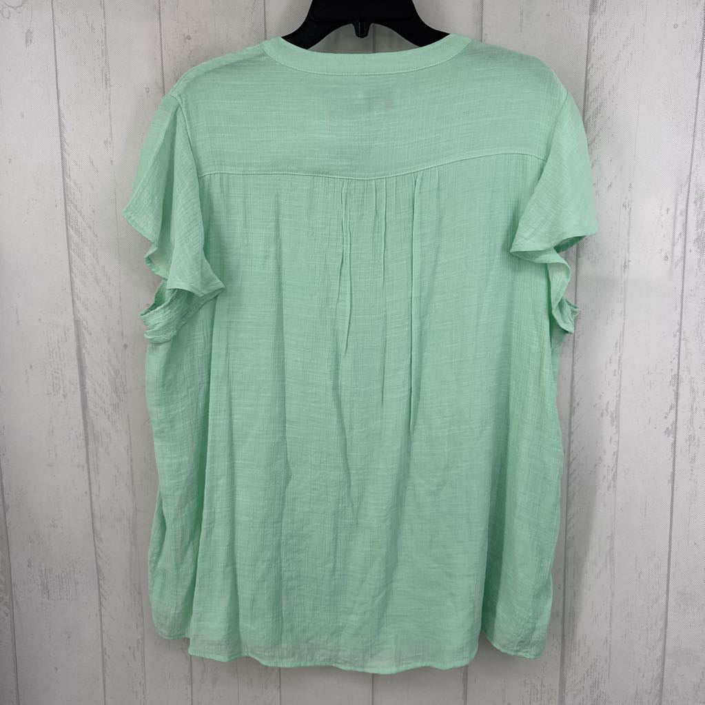 XL 1/2 button down s/s top