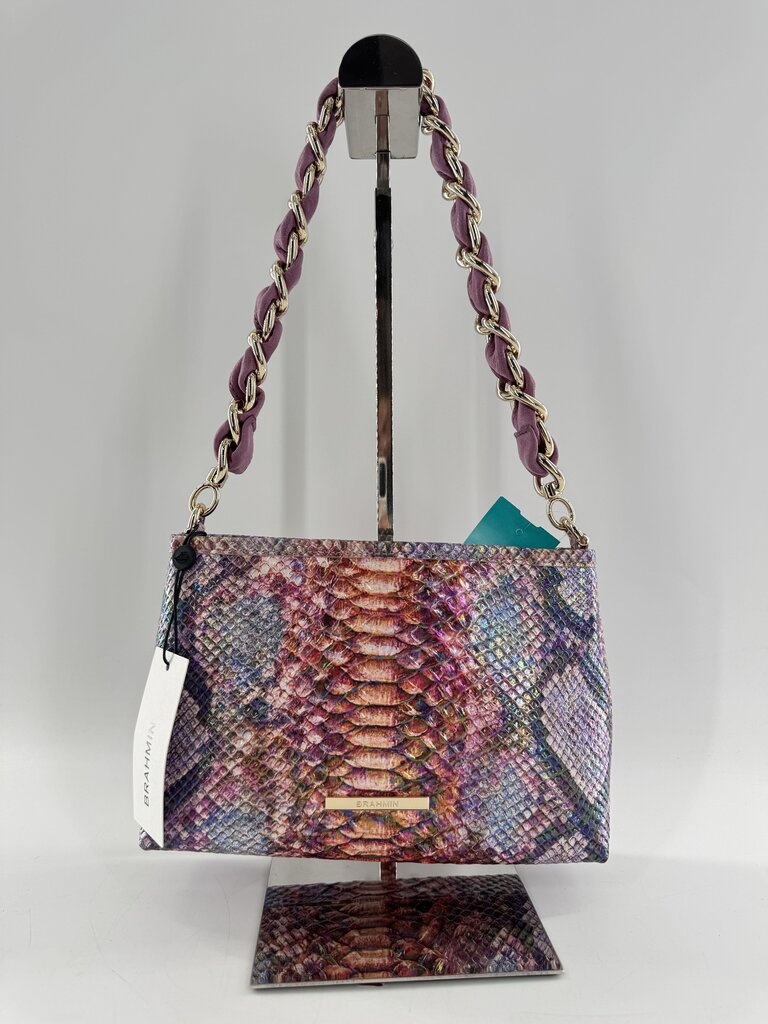 R235 croc embossed ombre shoulder bag