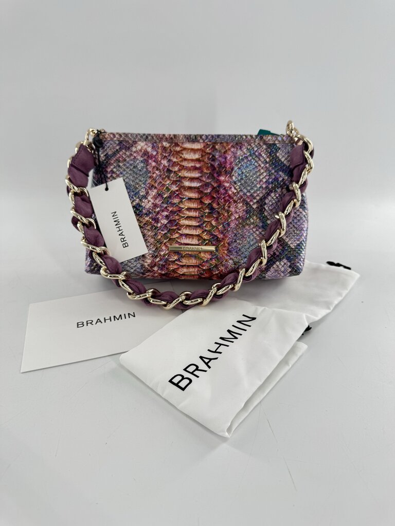 R235 croc embossed ombre shoulder bag