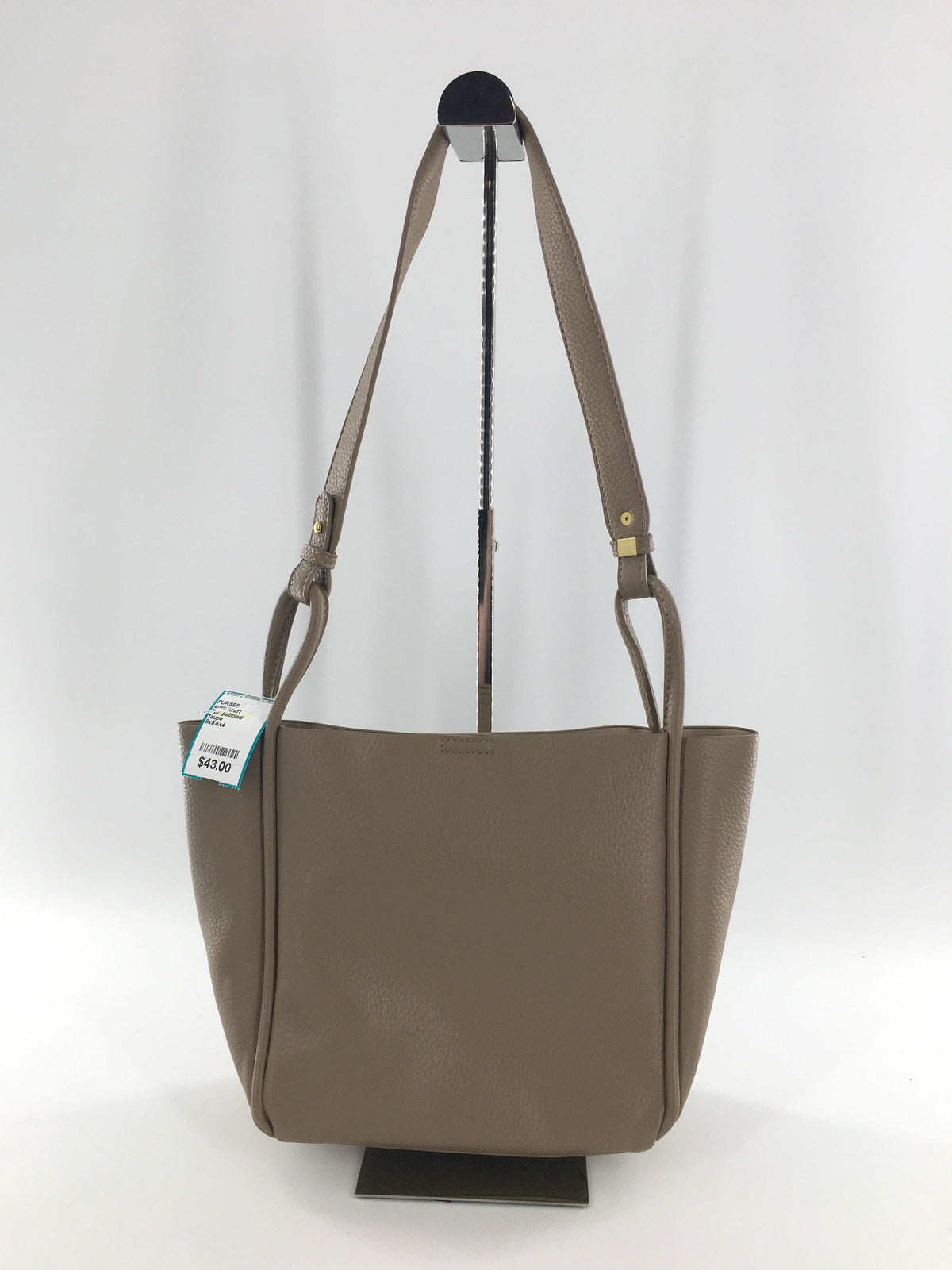 2pc pebbled shoulder bag w/ pouch