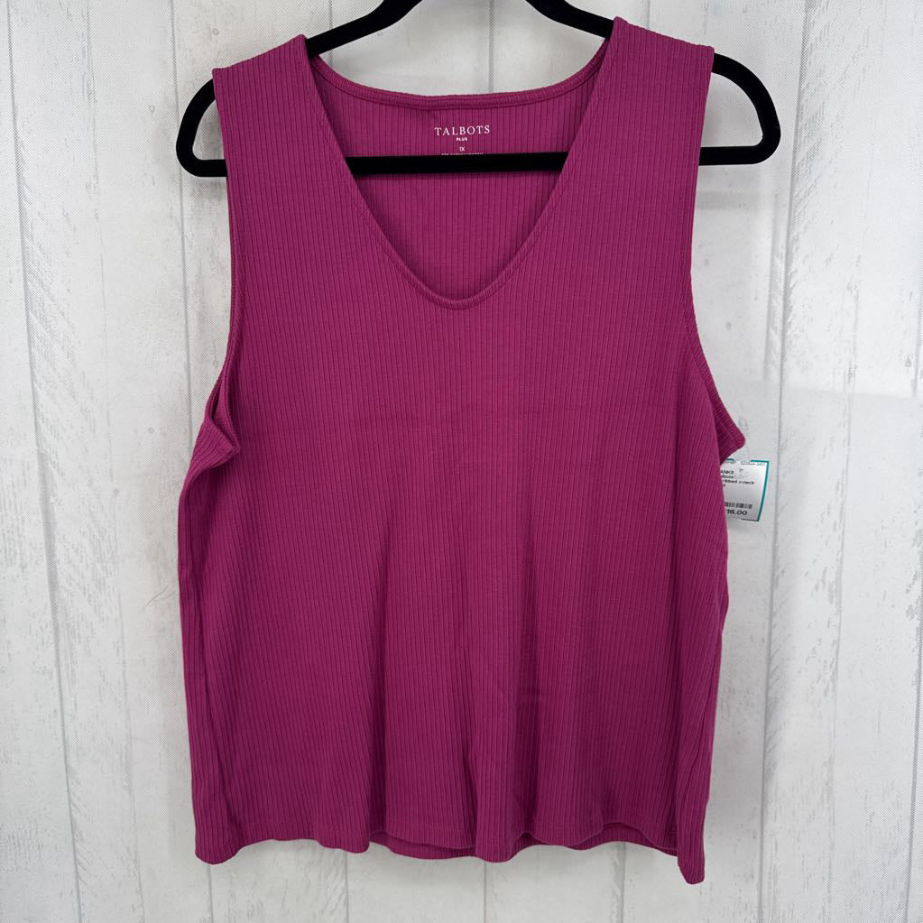 1X ribbed v-neck tank