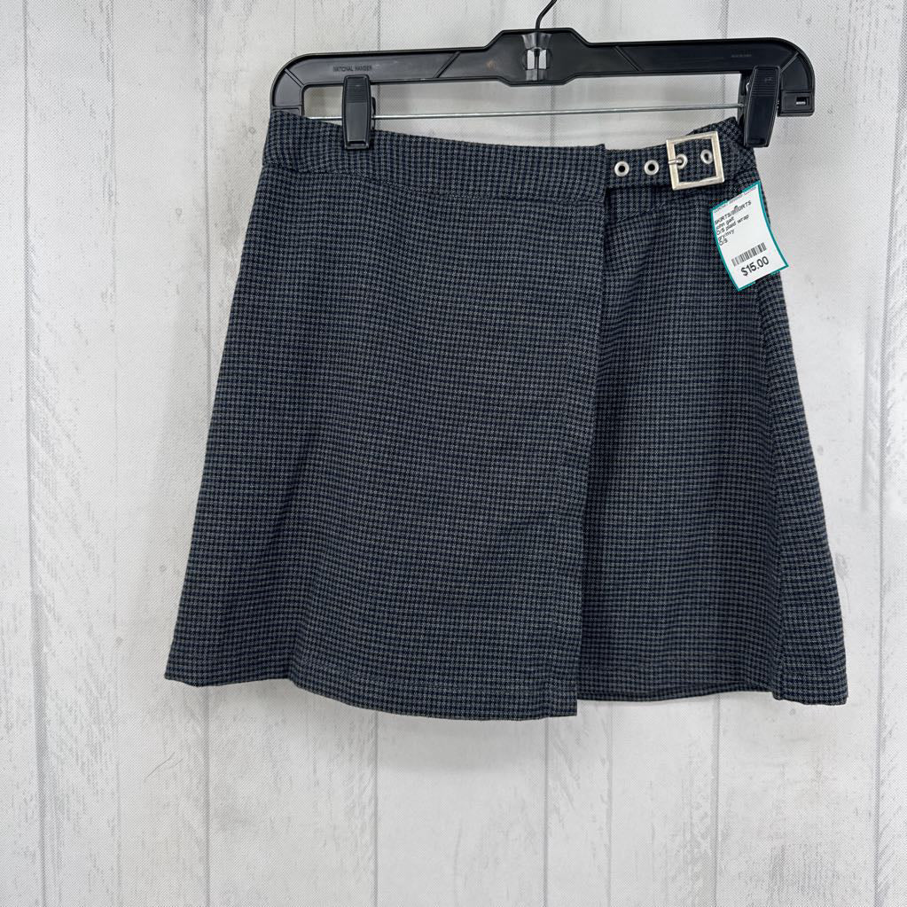 O/S plaid wrap skirt