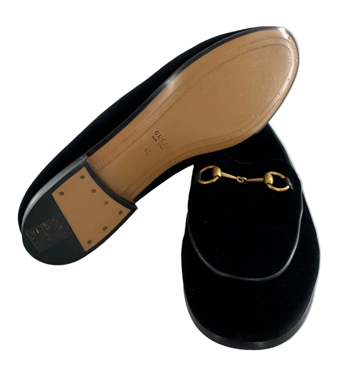 9/9.5 Jordaan Velvet Horsebit Loafers