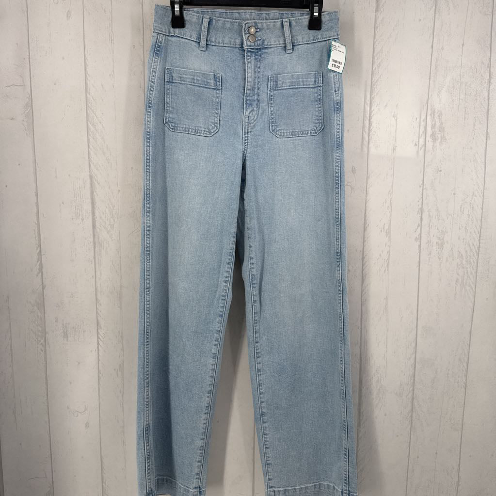 6 hi-rise wide leg jean