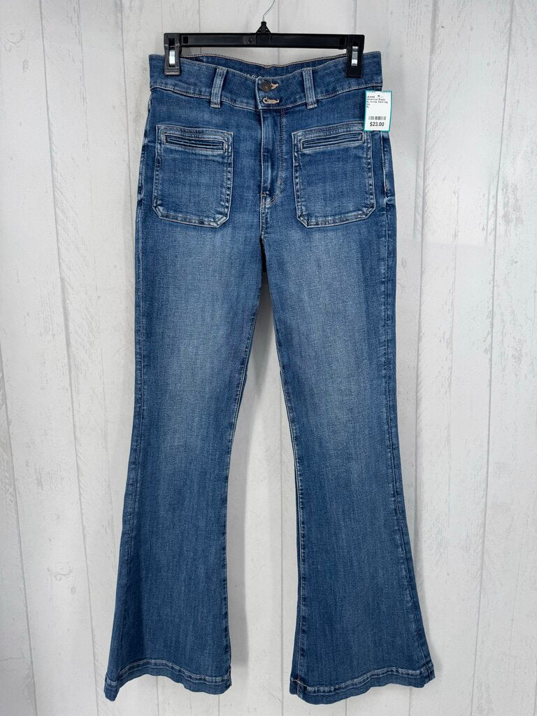 6L hi-rise flare leg jean