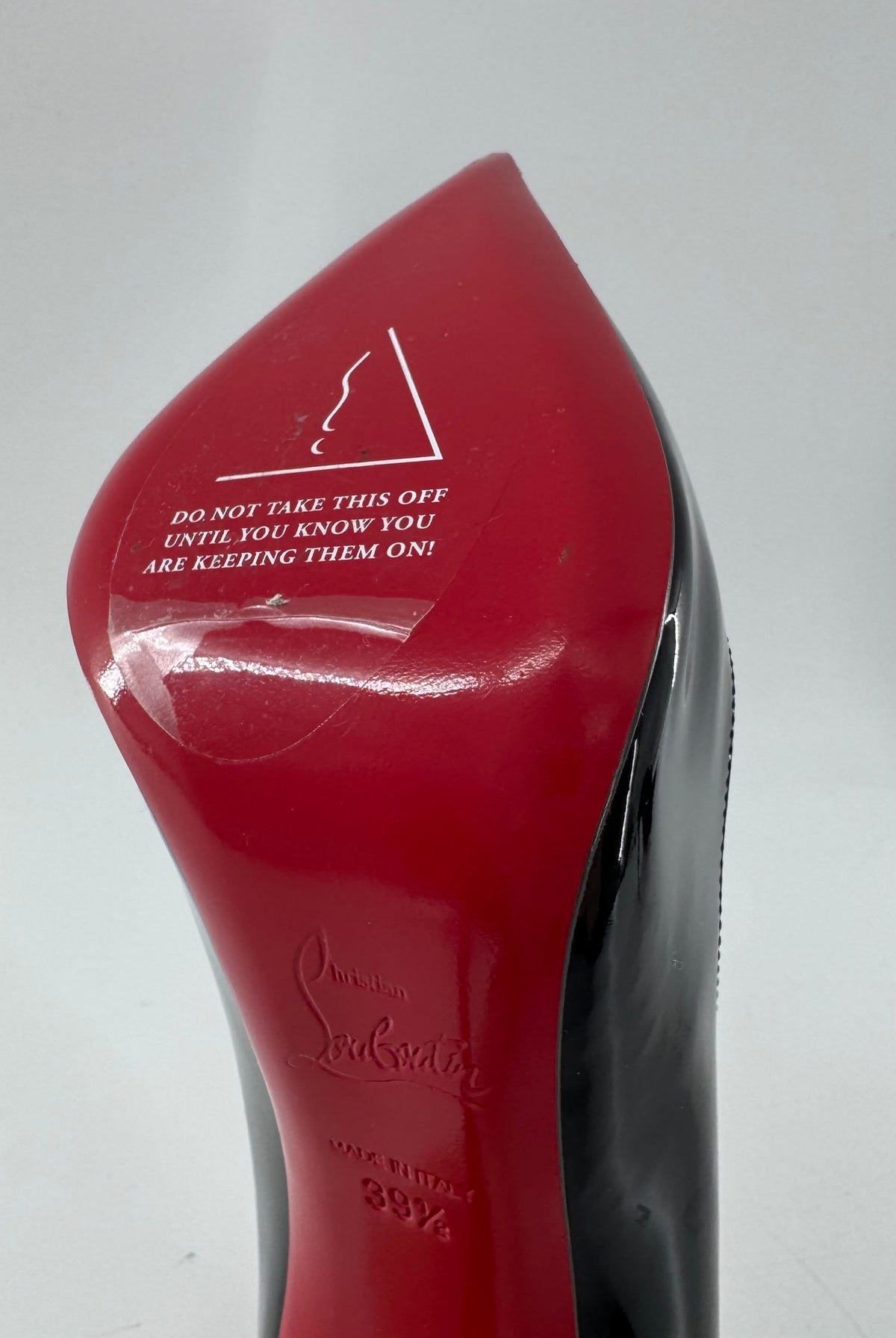 9/9.5 Christain Louboutin Hot Chick 100mm Patent Calf Leather Pumps
