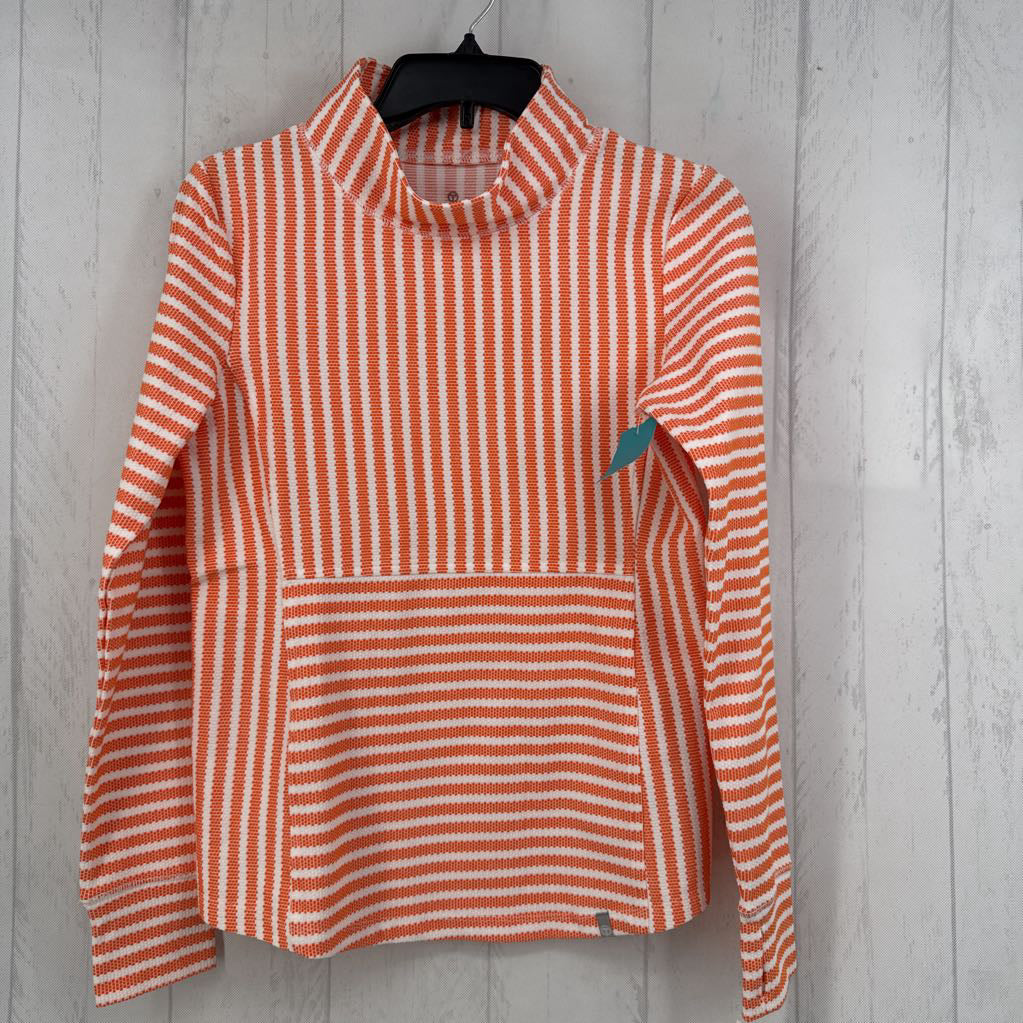 Sp striped mock neck l/s top