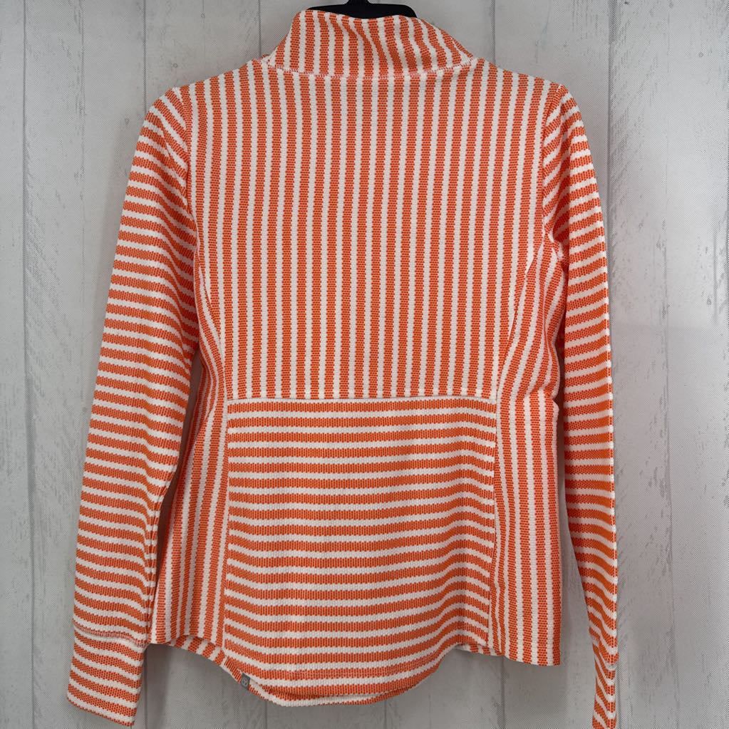 Sp striped mock neck l/s top