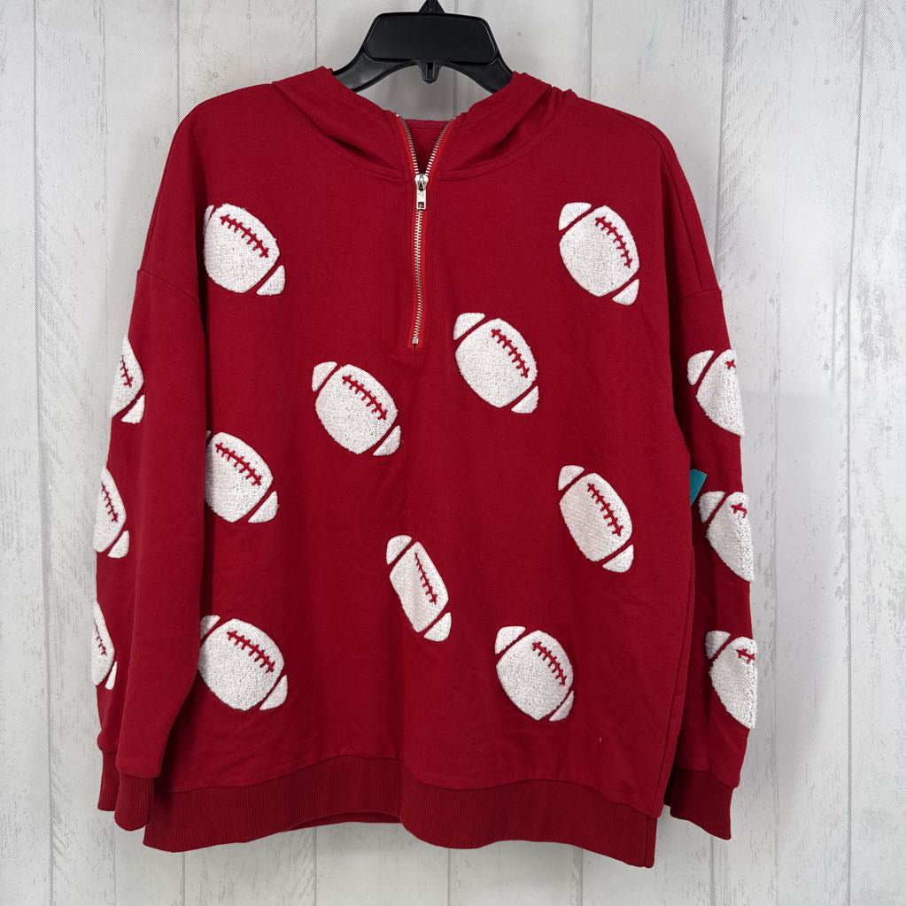 M football quarter zip pullover