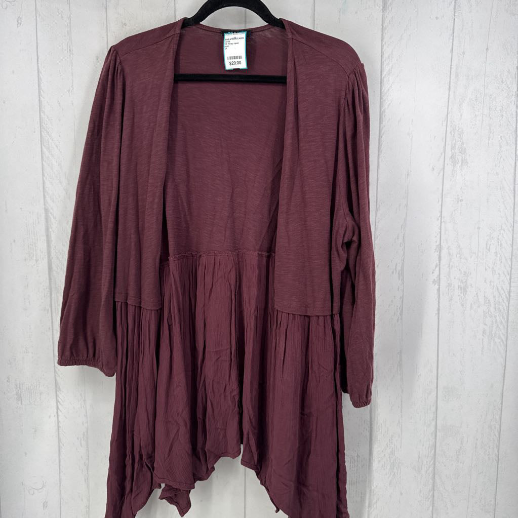 2X flowy open front cardi