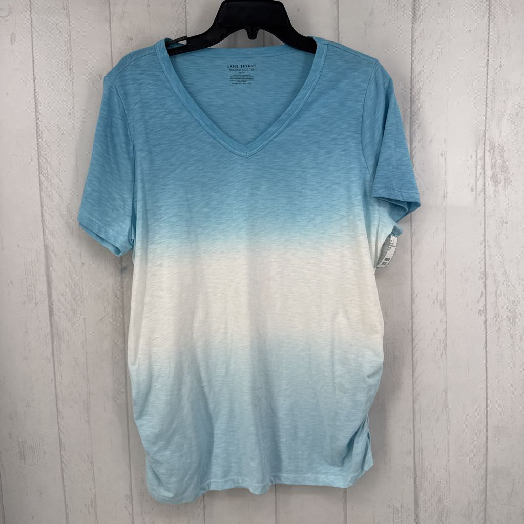 14/16 ombre ruched sides s/s tee