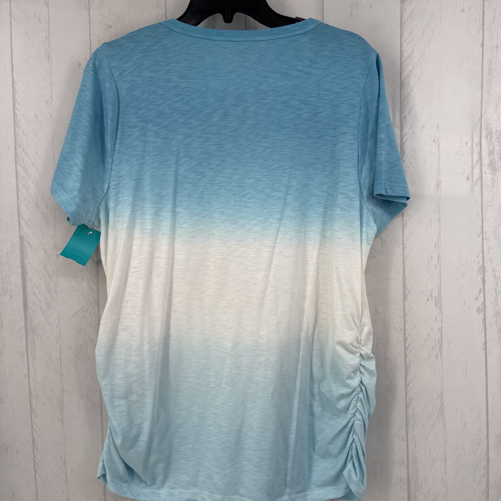 14/16 ombre ruched sides s/s tee