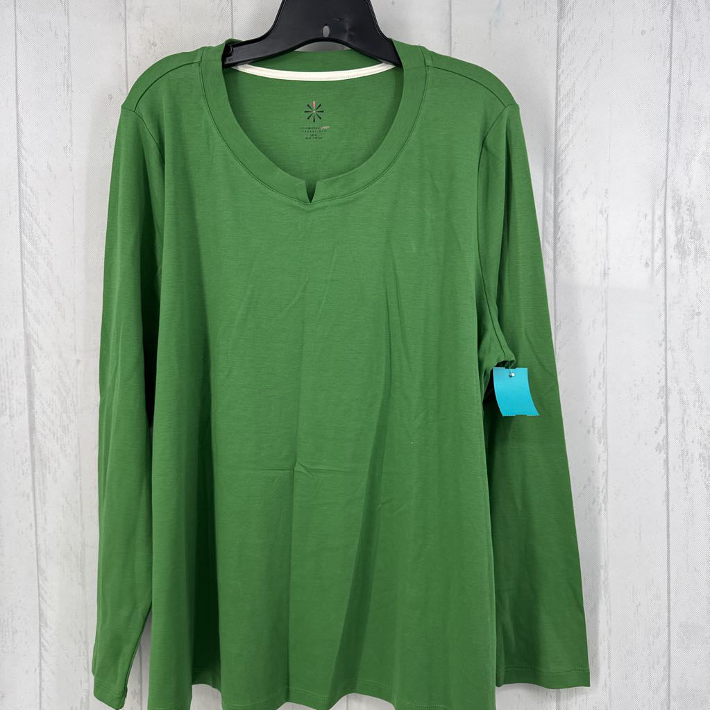 XL notch neck l/s tee