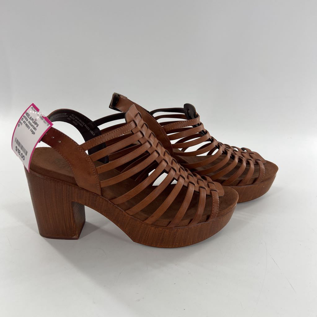10 strappy cage chunky heel sandals