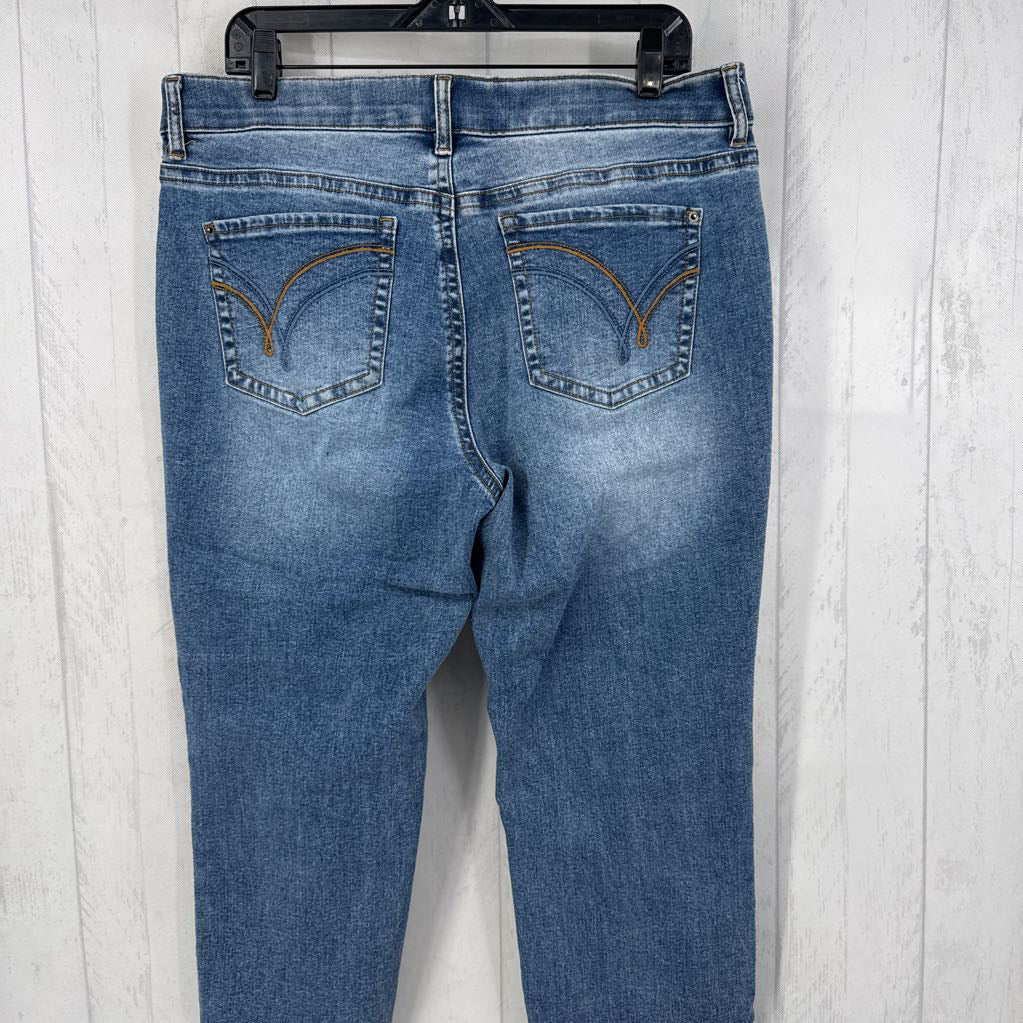 14 cutoff denim capris