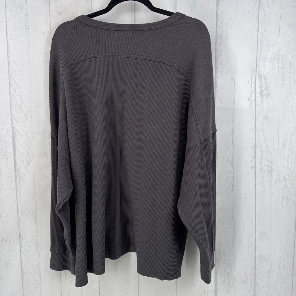 XXL ribbed crewneck l/s top