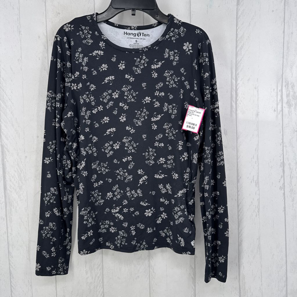 S UPF 50+ floral print l/s