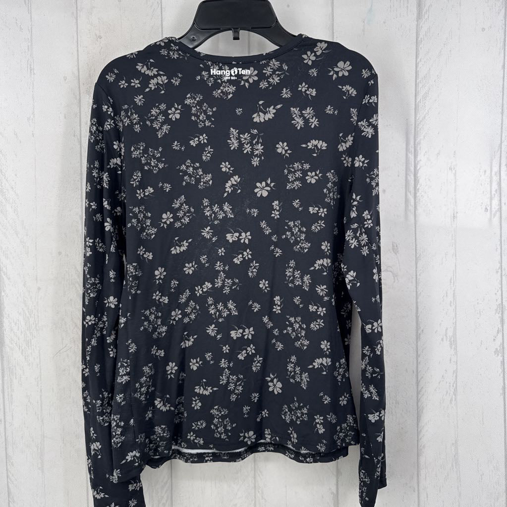 S UPF 50+ floral print l/s