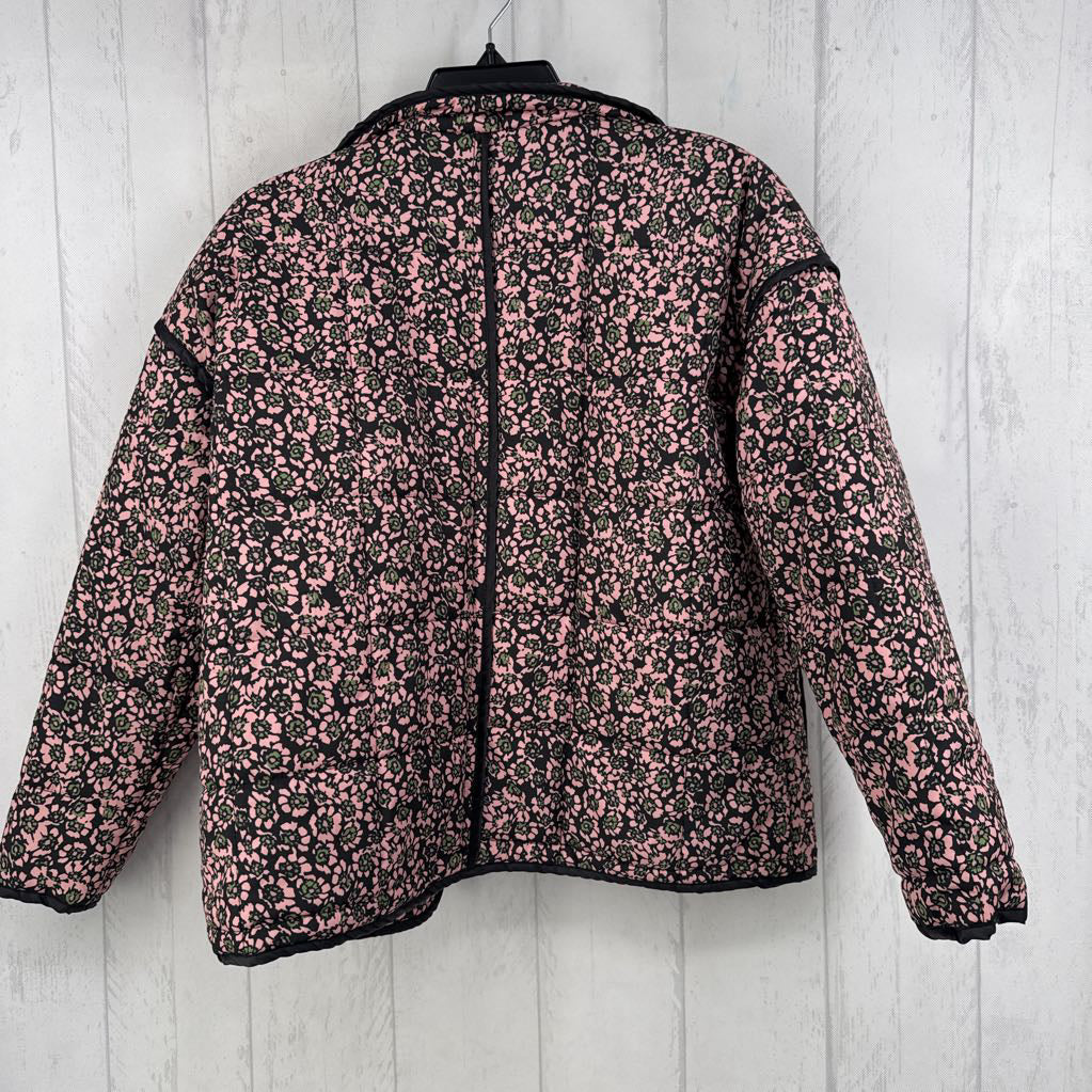 XS flo print quilted jacket
