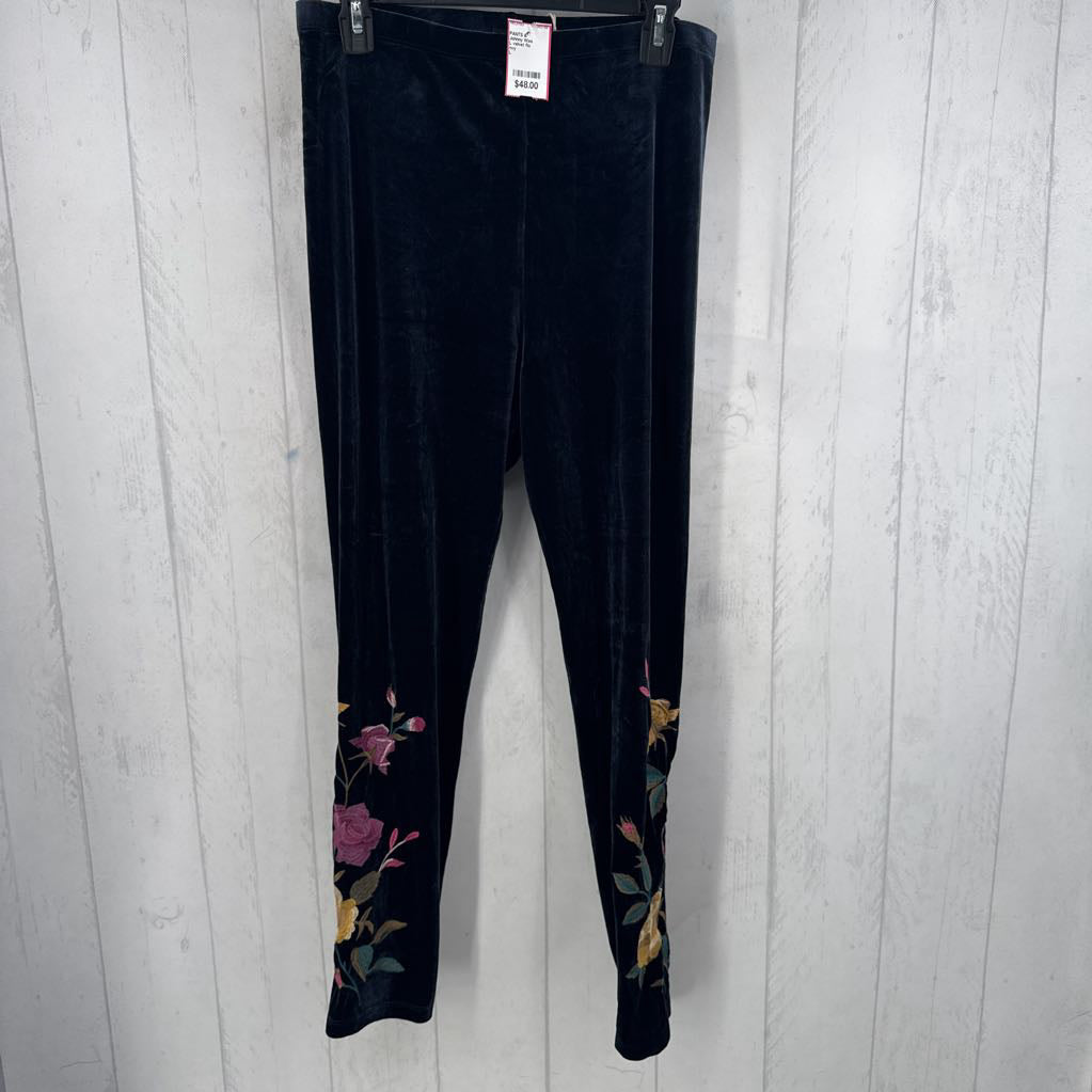 L velvet flo embroidered legging