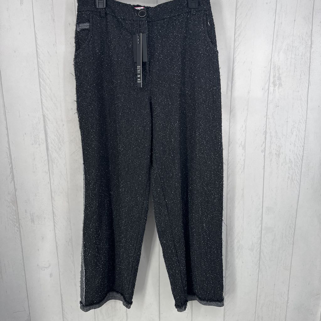 L textured denim pant