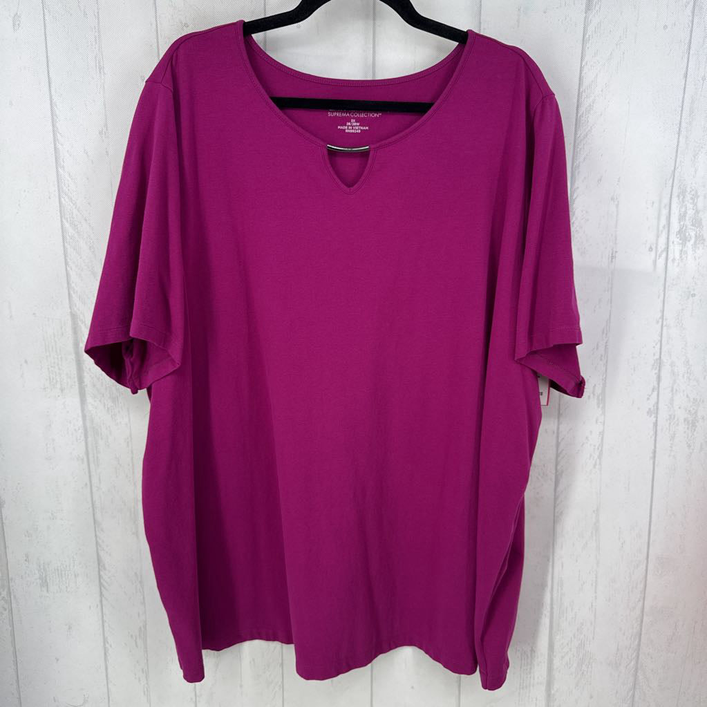 3x s/s keyhole scoop neck top