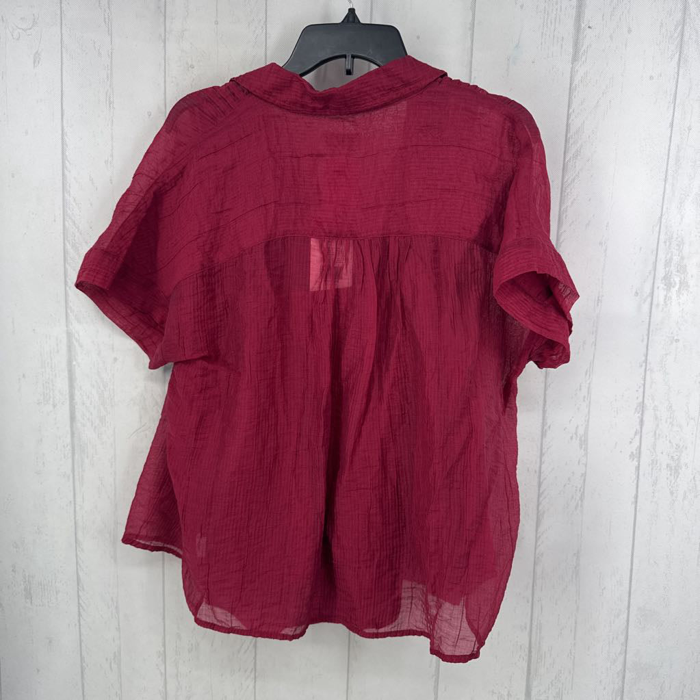 R54 L 1/2 button down s/s top w/ tank