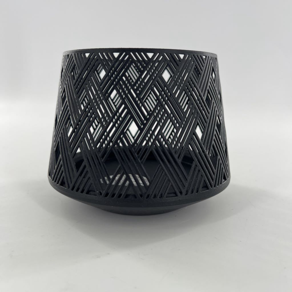 black metal candle holder