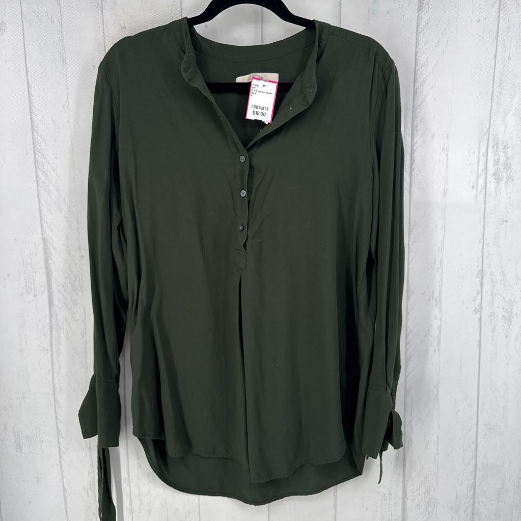 M 1/2 button down l/s top