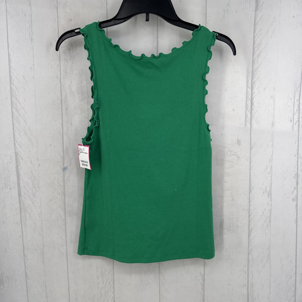 M gathered ribbed tank