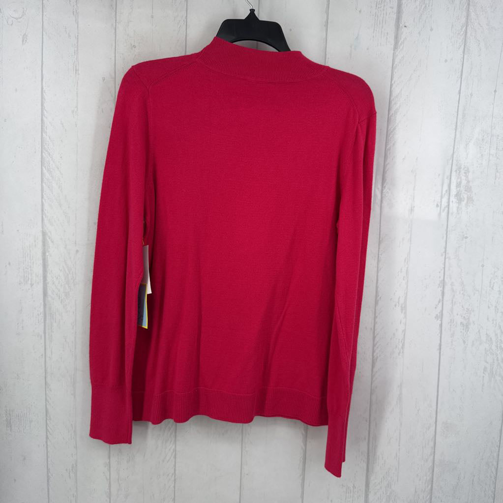 R79 M bow front knit l/s top