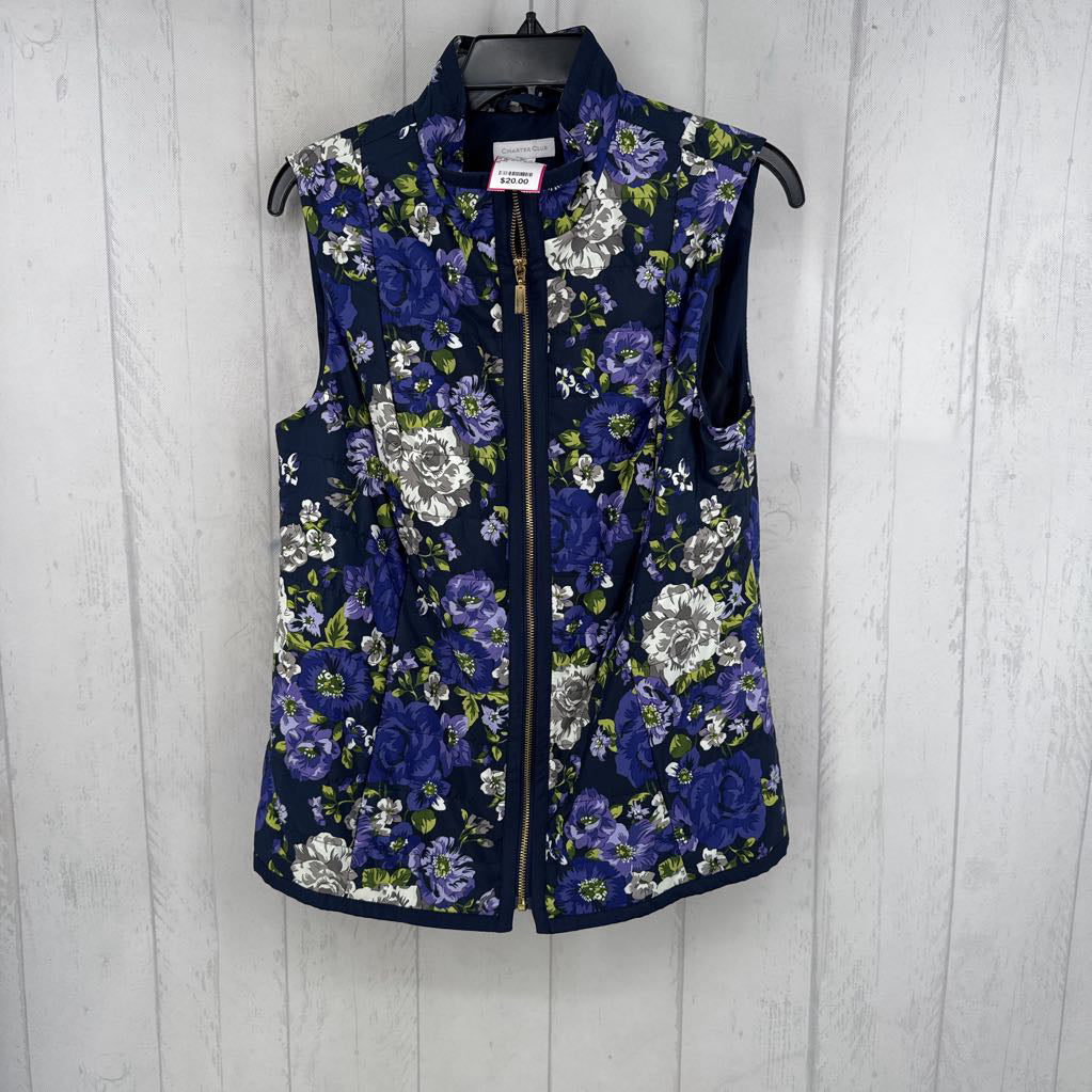 M dlo print quilted vest