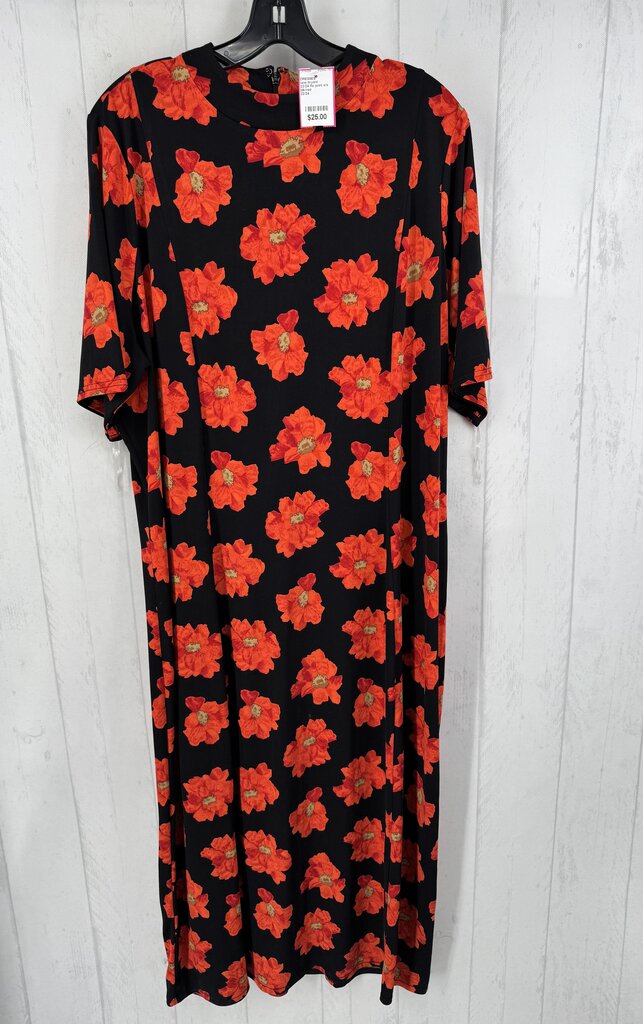 22/24 flo print s/s dress