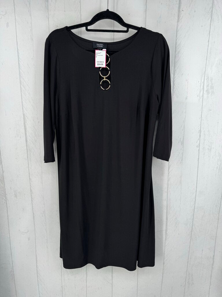 1X o-ring notch neck 3/4 slv dress