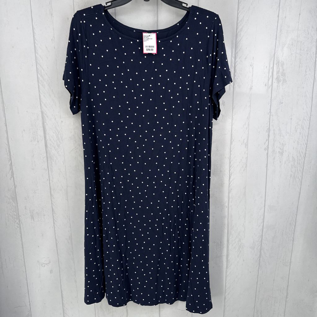 XL/T polka dot jersey knit s/s dress