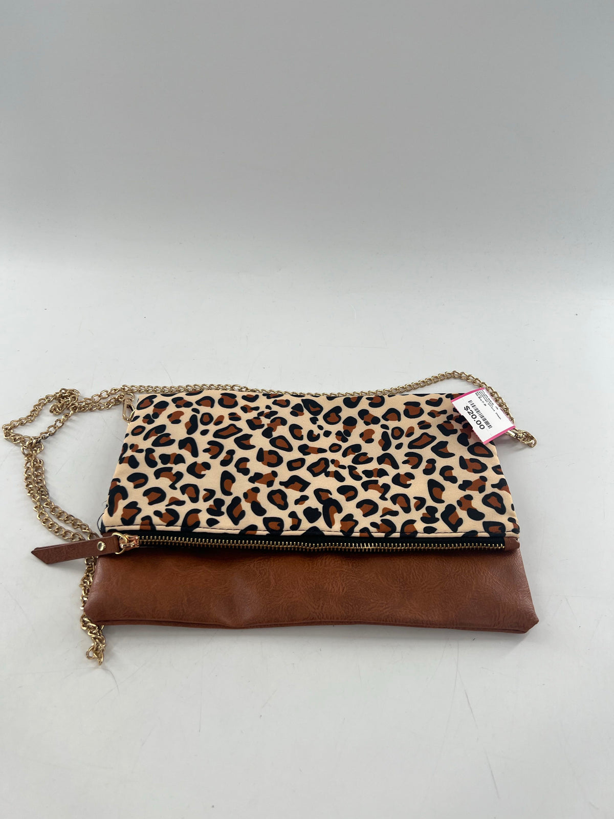 animal print flap chain strap crossbody