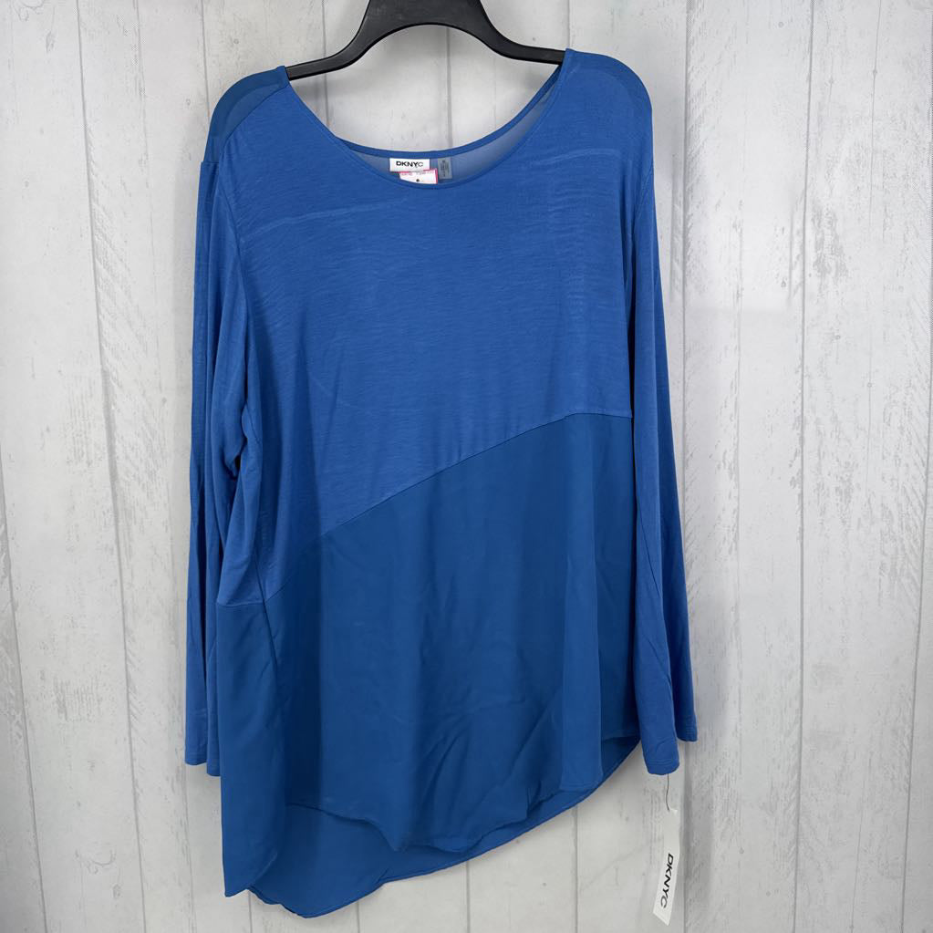 R69 XL asymetrical hem l/s tee