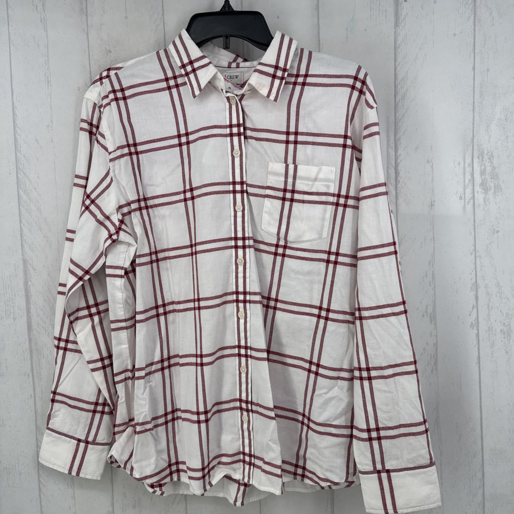 R90 M plaid button down l/s top