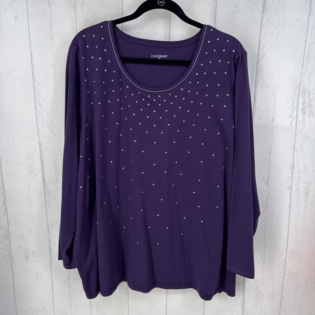 M split neck l/s top