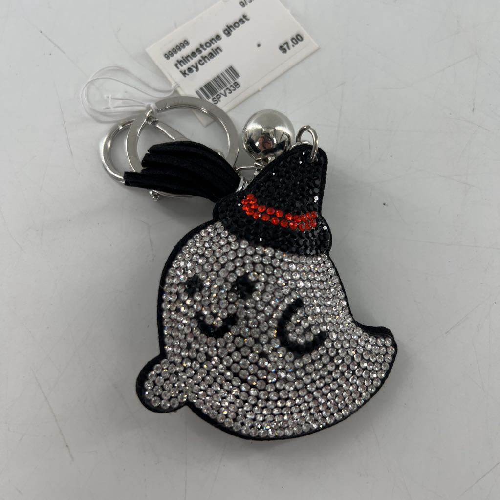 rhinestone ghost keychain